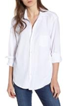 Women's Frank & Eileen Tee Lab Button Front Jersey Shirt - White