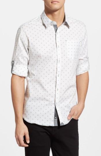 Men's 7 Diamonds 'reflector' Trim Fit Woven Shirt - White