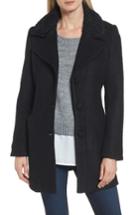 Women's Laundry By Shelli Segal Contrast Collar Boucle Coat