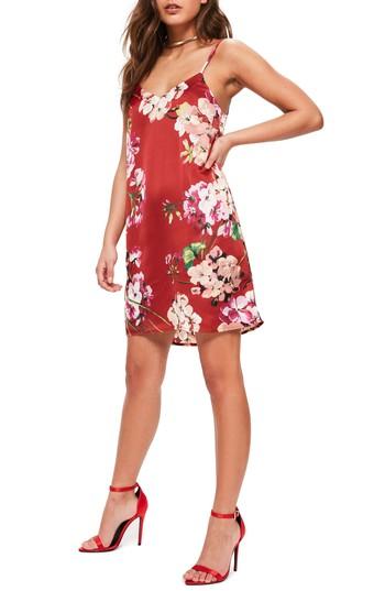 Women's Missguided Satin Slipdress Us / 8 Uk - Red