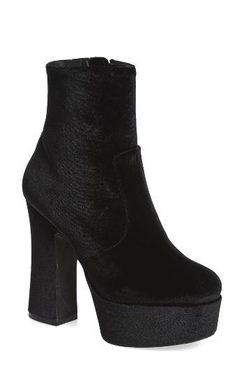 Women's Jeffrey Campbell De-facto Block Heel Platform Bootie M - Black