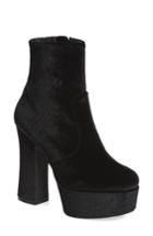 Women's Jeffrey Campbell De-facto Block Heel Platform Bootie M - Black
