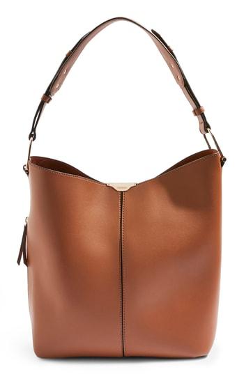 Topshop Hettie Faux Leather Hobo Bag -