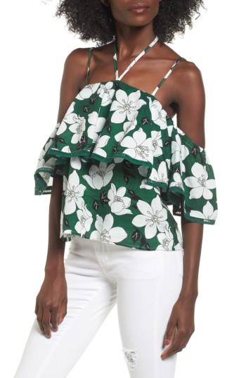 Women's J.o.a. Halter Cold Shoulder Top