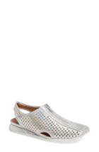 Women's L'amour Des Pieds Trintino Perforated Slingback Flat M - Metallic