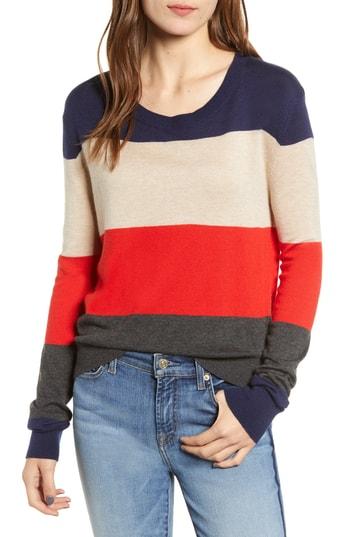 Women's Splendid Stripe Sweater - Red