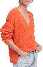 Women's Free People Coco V-neck Sweater - Orange