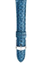 Women's Michele 16mm Seamist Blue Fish Skin Watch Strap