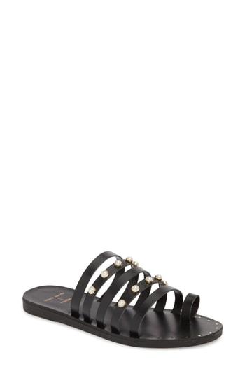 Women's Black Suede Studio Julie Strappy Sandal M - Black