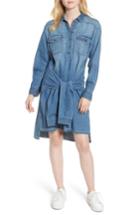 Women's Current/elliott The Twist High/low Denim Shirtdress