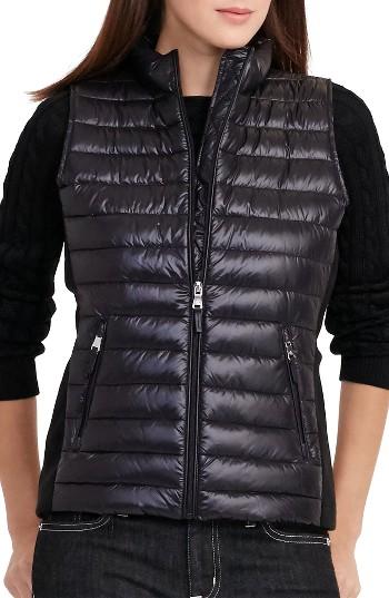 Women's Lauren Ralph Lauren Knit Panel Down Vest
