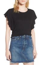 Women's Joe's Kimber Flutter Sleeve Tee - Black
