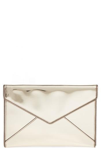 Rebecca Minkoff Leo Mirror Metallic Envelope Clutch - Metallic