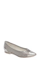 Women's Adrianna Papell Tiffany Pointy Toe Flat .5 M - Metallic