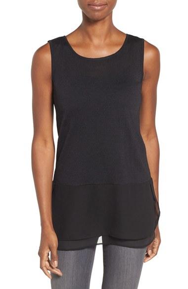 Women's Nic+zoe Chiffon Trim Tank