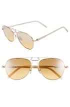 Women's Calvin Klein 58mm Aviator Sunglasses - Gold/ Yellow