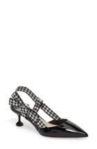 Women's Miu Miu Slingback Bow Pump Us / 35eu - Black