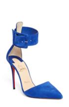 Women's Christian Louboutin Harler Ankle Strap Pump Us / 38eu - Blue