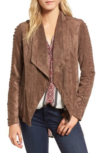 Women's Cupcakes And Cashmere Doris Faux Suede Jacket - Brown