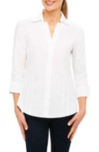 Women's Foxcroft Fitted Non-iron Shirt - White