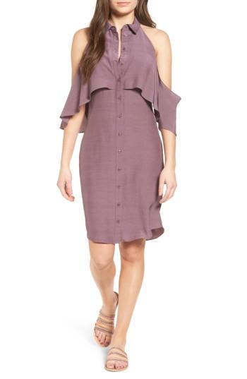 Women's St. Studio Cold Shoulder Shirtdress Us / 34 Eu - Purple