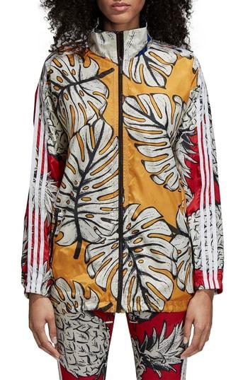 Women's Adidas Originals X The Farm Company Mixed Print Jacket - Black