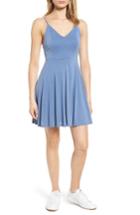 Women's Soprano Cross Back Fit & Flare Dress - Blue