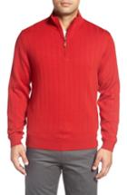 Men's Bobby Jones Windproof Merino Wool Quarter Zip Sweater, Size - Red