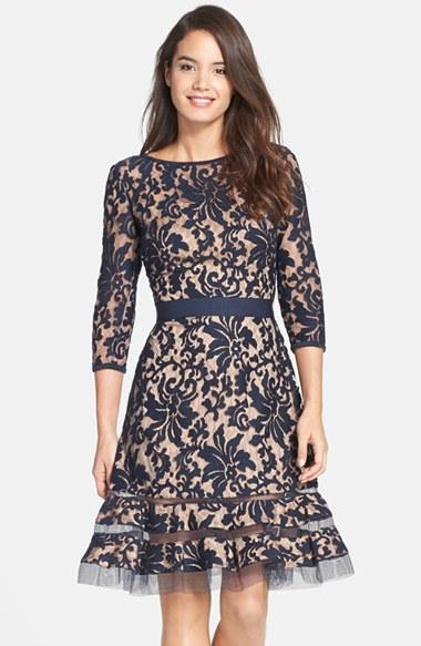 Women's Tadashi Shoji Lace Overlay Dress - Blue