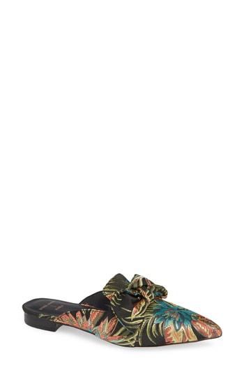 Women's Black Suede Studio Holly Bow Mule M - Blue