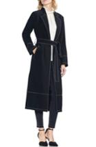 Women's Vince Camuto Stetch Crepe Trench Coat, Size - Black