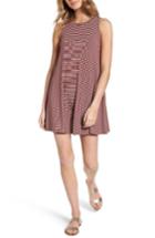 Women's Soprano Stripe Shift Dress - Burgundy