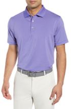 Men's Peter Millar Halifax Stripe Stretch Jersey Polo, Size - Purple