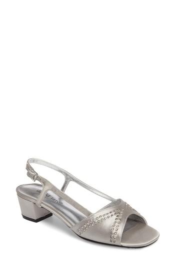 Women's David Tate Wish Slingback Sandal .5 N - Grey
