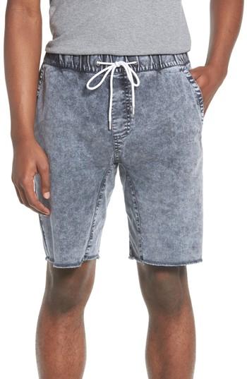 Men's The Rail Acid Wash Jogger Shorts - Blue