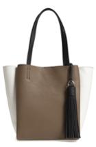 Vince Camuto Small Nylan Leather Tote - Grey