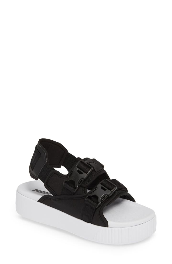 Women's Puma Platform Slide Ylm 19 Sandal M - Black