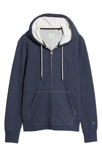 Men's Rag & Bone Standard Issue Zip Hoodie, Size - Blue