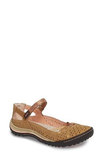 Women's Jambu Cherry Blossom Mary Jane Flat M - Brown