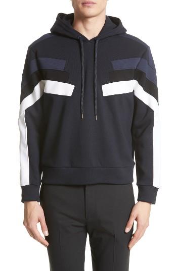 Men's Neil Barrett Modernist Retro Pieced Hoodie