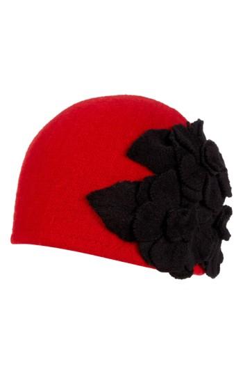Women's Helene Berman Floral Embellished Cap - Pink