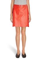 Women's Acne Studios Shirin Leather Miniskirt Us / 34 Eu - Red