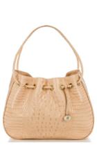 Brahmin Amy Embossed Leather Drawstring Bucket Bag -