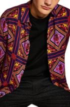 Men's Topman Tile Classic Fit Shirt - Purple