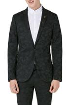 Men's Topman Shadow Camo Ultra Skinny Fit Suit Jacket R - Grey