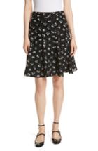 Women's Kate Spade New York Floral Crepe Skirt - Black
