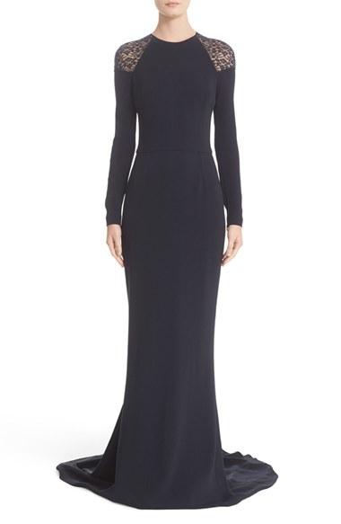 Women's Stella Mccartney Lace Shoulder Gown