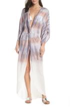 Women's Surf Gypsy Tie Dye Twist Cover-up Dress - Beige