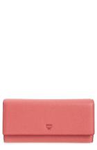Women's Mcm Milla Leather Trifold Wallet - Red