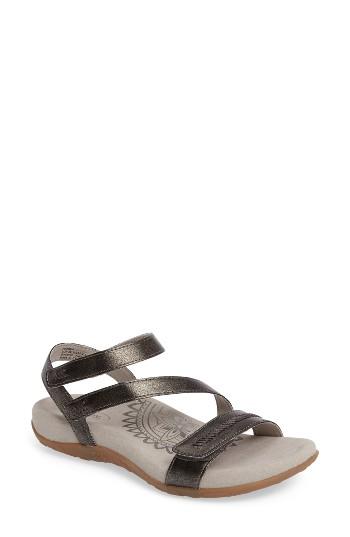 Women's Aetrex Gabby Sandal Eu - Metallic